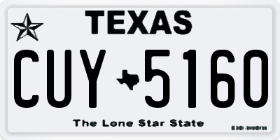 TX license plate CUY5160