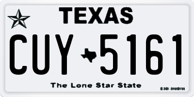 TX license plate CUY5161