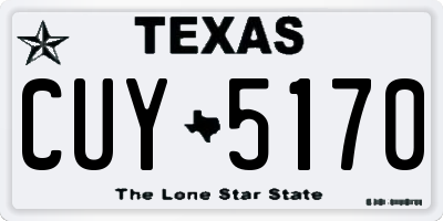 TX license plate CUY5170