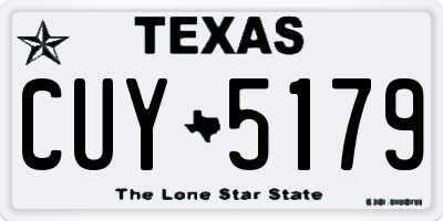 TX license plate CUY5179