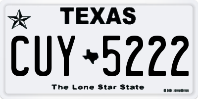 TX license plate CUY5222