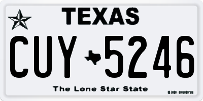 TX license plate CUY5246