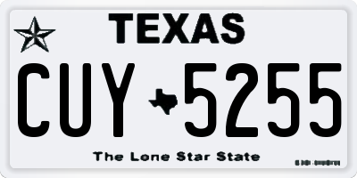 TX license plate CUY5255