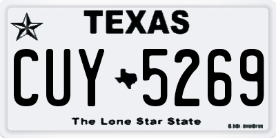 TX license plate CUY5269