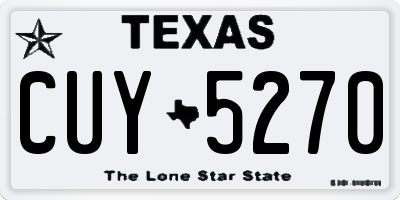 TX license plate CUY5270