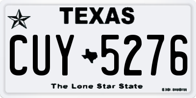 TX license plate CUY5276