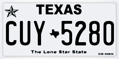TX license plate CUY5280
