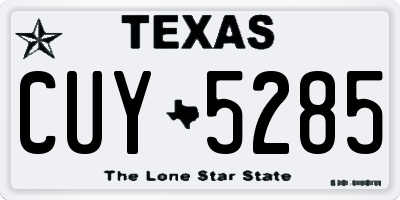 TX license plate CUY5285
