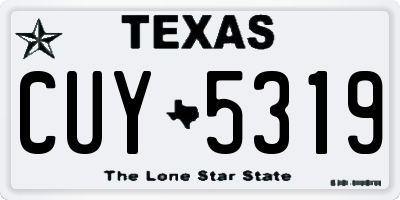 TX license plate CUY5319