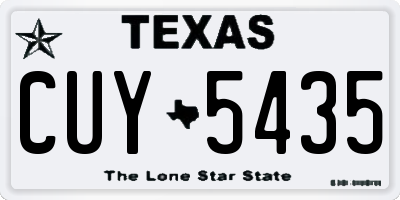 TX license plate CUY5435