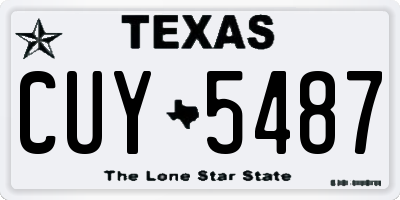 TX license plate CUY5487