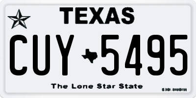 TX license plate CUY5495
