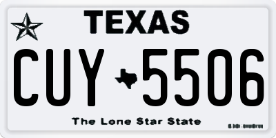 TX license plate CUY5506