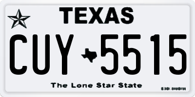 TX license plate CUY5515