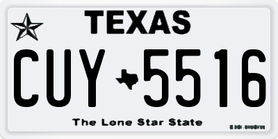 TX license plate CUY5516