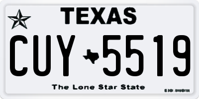 TX license plate CUY5519