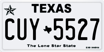 TX license plate CUY5527