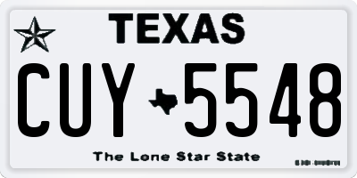 TX license plate CUY5548