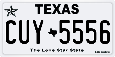 TX license plate CUY5556