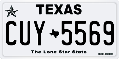 TX license plate CUY5569