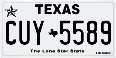 TX license plate CUY5589