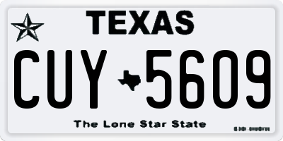 TX license plate CUY5609