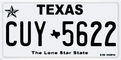 TX license plate CUY5622