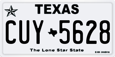 TX license plate CUY5628