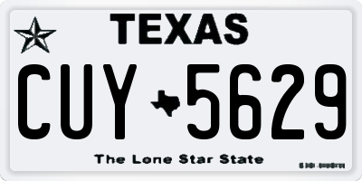 TX license plate CUY5629
