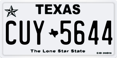 TX license plate CUY5644