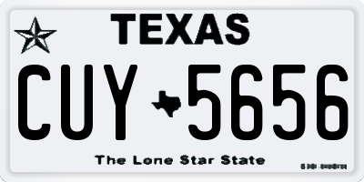 TX license plate CUY5656