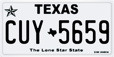 TX license plate CUY5659