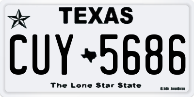 TX license plate CUY5686