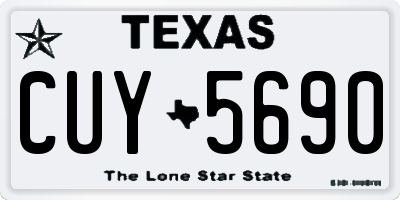 TX license plate CUY5690