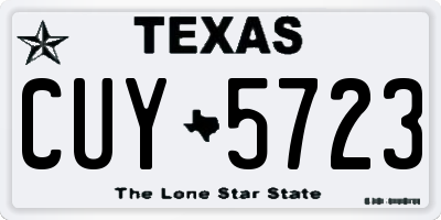 TX license plate CUY5723