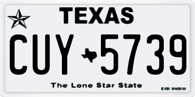 TX license plate CUY5739