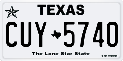 TX license plate CUY5740