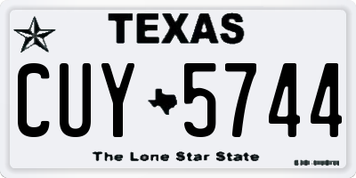 TX license plate CUY5744
