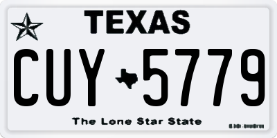 TX license plate CUY5779