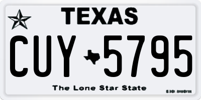 TX license plate CUY5795