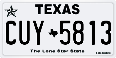 TX license plate CUY5813