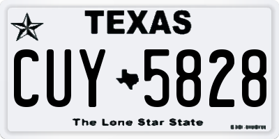 TX license plate CUY5828