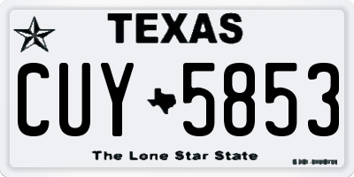 TX license plate CUY5853