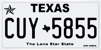 TX license plate CUY5855