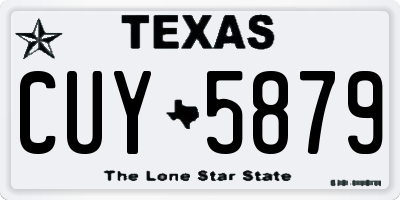 TX license plate CUY5879
