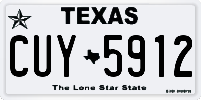 TX license plate CUY5912