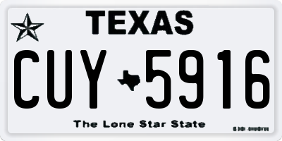 TX license plate CUY5916