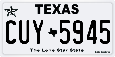 TX license plate CUY5945