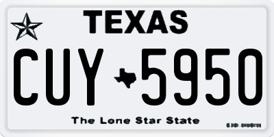 TX license plate CUY5950