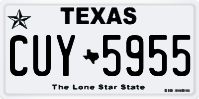 TX license plate CUY5955